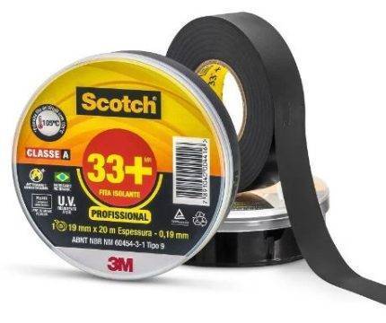 FITA ISOLANTE 19MM X 20 METROS 33+ 3M SCOTCH